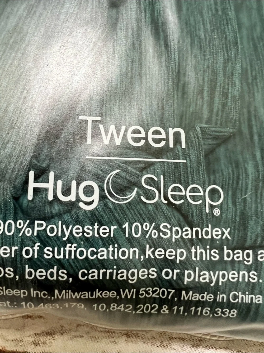 HugSleep NWOT Blue/Green Sleep Pod - size Tween